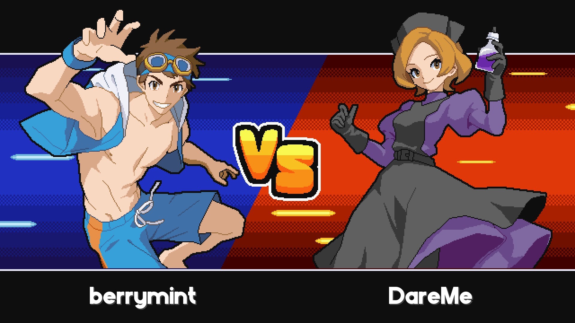 An early-game battle: both trainer HP bars sit at 300 while a handful of Level 1 Batomon face off across the field